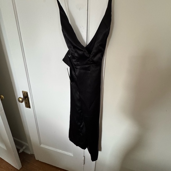 Lulu's Sleek Black Backless Dress - Picture 3 of 6
